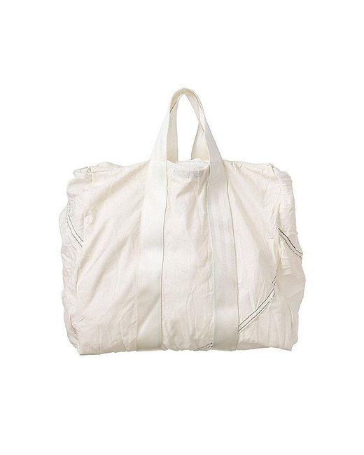 Puebco White Vintage Parachute Tote Bag