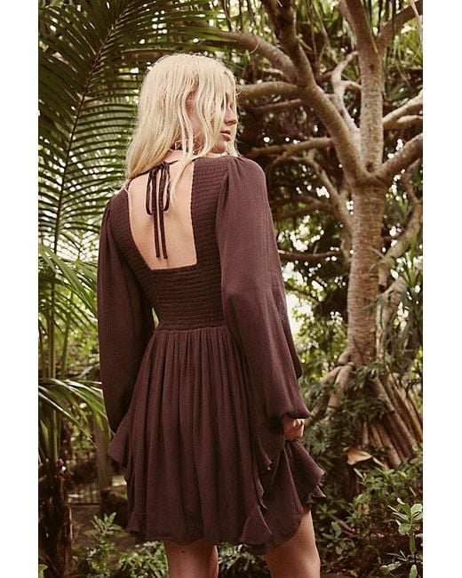 free-est Brown Marsai Mini Dress By