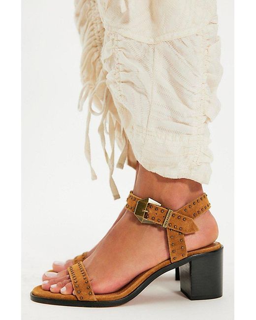 Free People Natural Buckle Up Block Heels