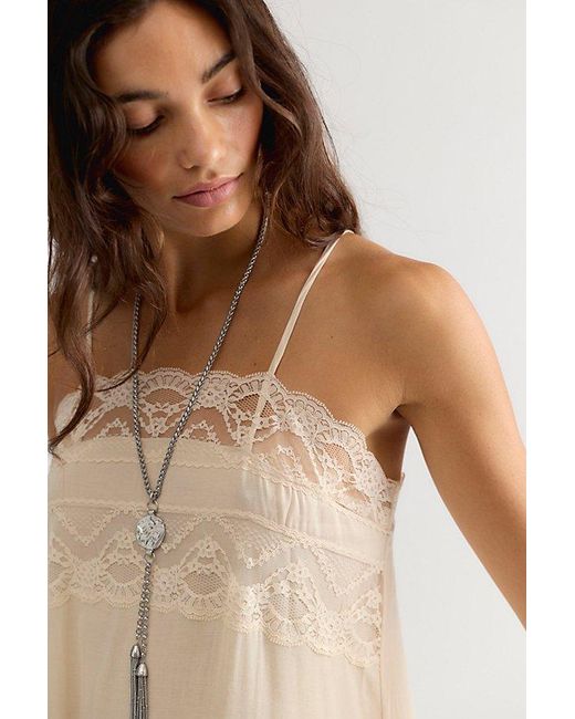 Spell Natural Mila Lace Midi Dress