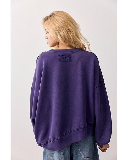 Free People Blue Jj Asymmetric Sweatshirt