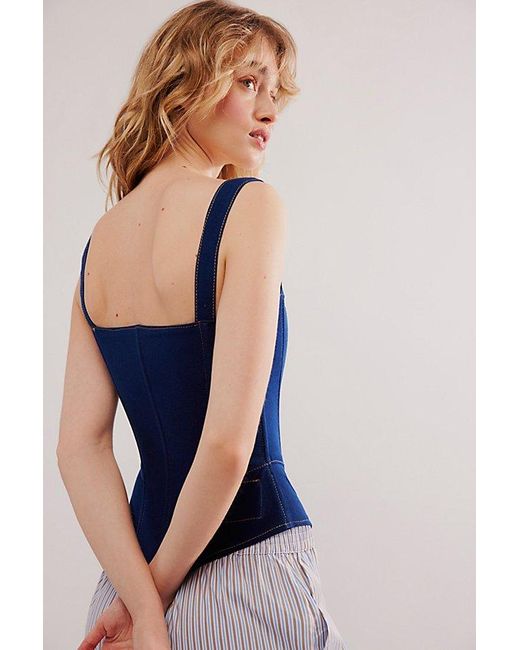 Urban Outfitters Blue Chevy Bustier