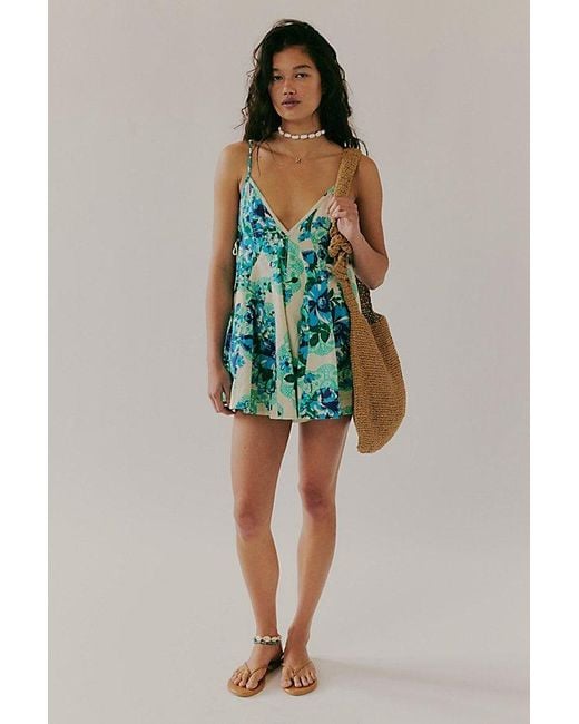 Free People Green Zenni Printed Romper