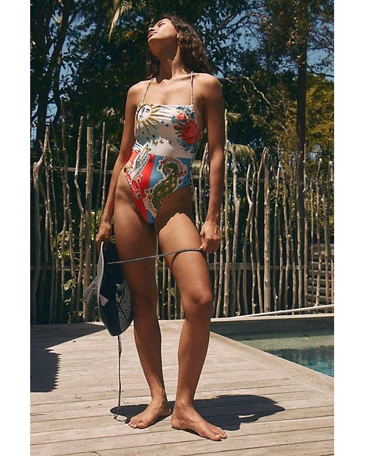 Agua Bendita Multicolor Kali One-piece Swimsuit At Free People In Embellished, Size: Medium