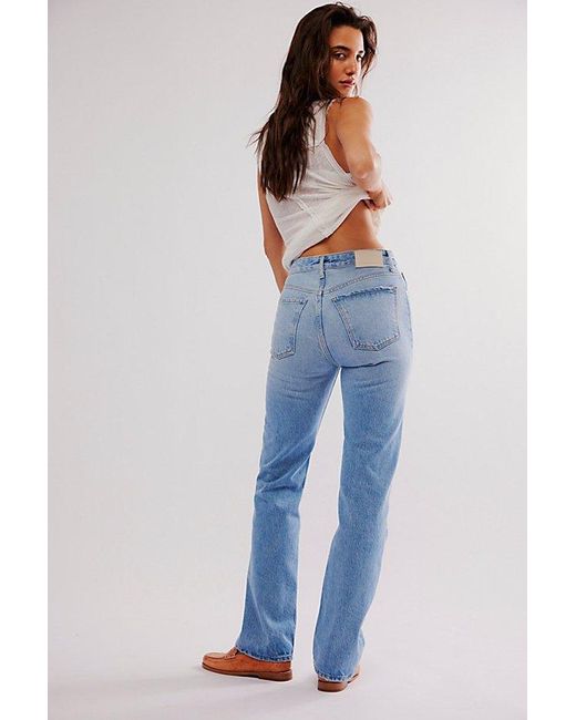 Citizens of Humanity Blue Zurie Straight-leg Jeans At Free People In Carousel, Size: 27