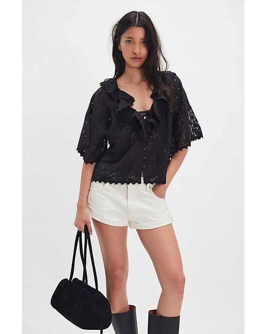 Spell Blue Lux Lisbon Lace Blouse