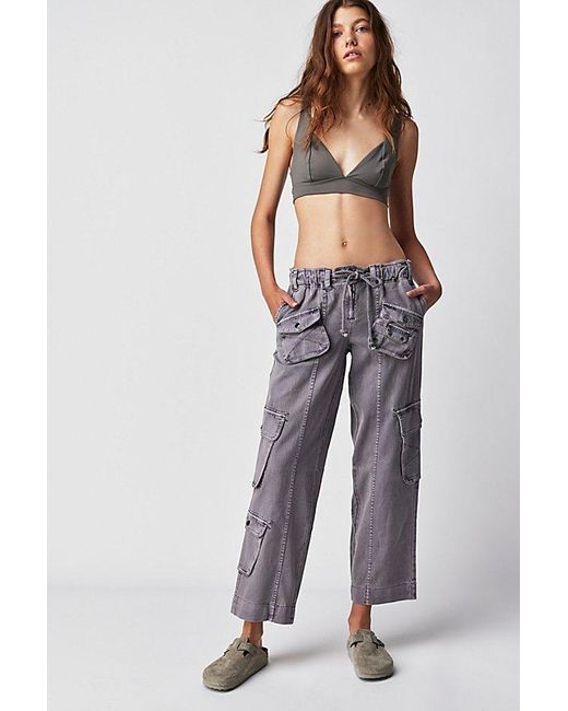 Free People Multicolor Tahiti Cargo Trousers At In Ashblown, Size: Xs