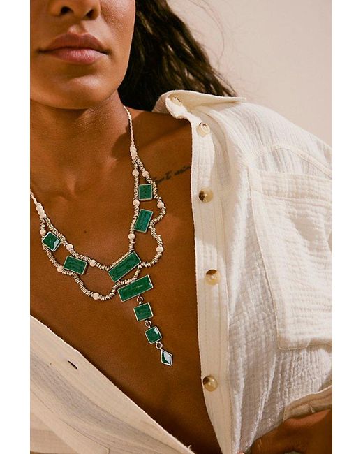 Free People Brown Lately Necklace