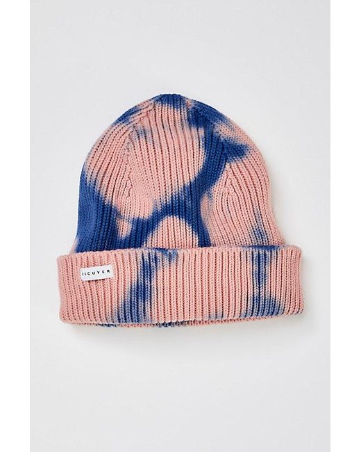 Escuyer Multicolor Tie Dye Beanie At Free People In Indigo Pink