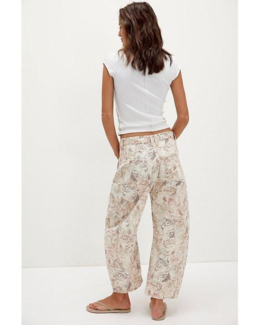 Free People Multicolor We The Free Good Luck Printed Barrel Jeans