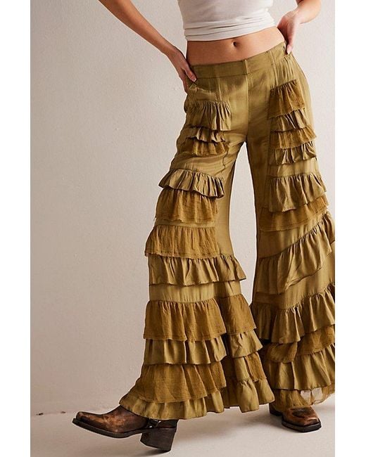 Free People Natural Rock And Frill Pants