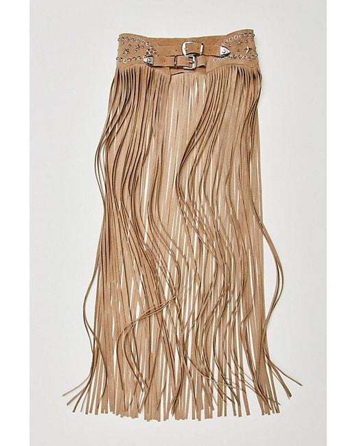 Urban Outfitters Natural Paris Texas Maxi Skirt Belt By