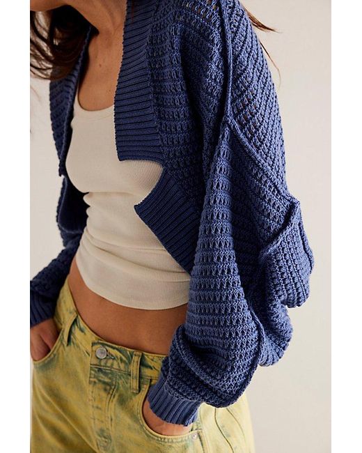 Free People Blue Care Fp East To West Cardi