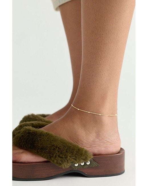 Seychelles Brown Ocean Ave Fuzzy Thong Sandals By