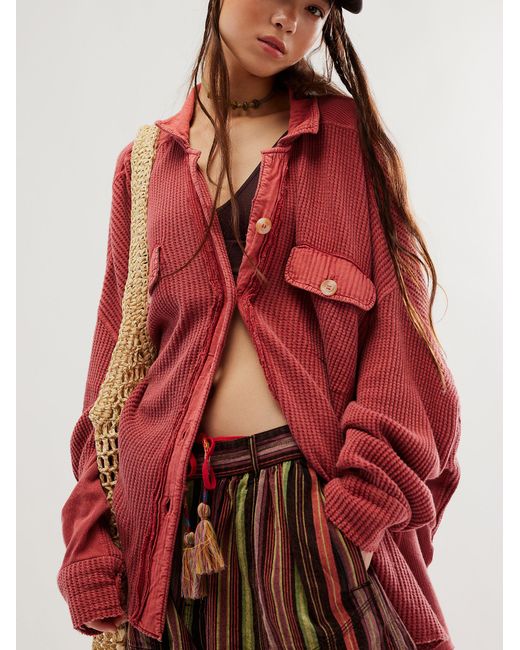 Free People Red Fp One Scout Jacket