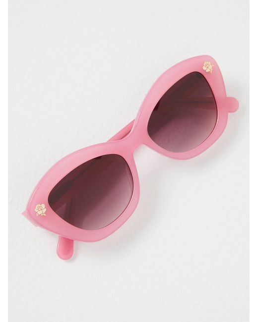 Free People Pink Love Shack Fancy Hessel Sunglasses