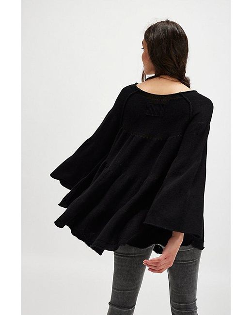 Free People Black Cierra Babydoll Jumper