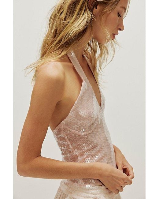 Intimately By Free People Brown Dance Til Dawn Halter Cami By