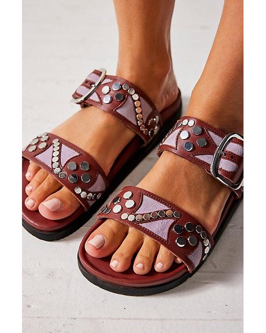 Free People Brown Revelry Studded Sandals