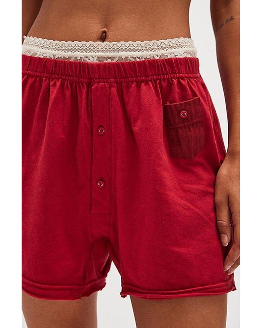 Intimately By Free People Red Dream Ride Boxers