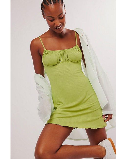Free People Green Carter Chemise