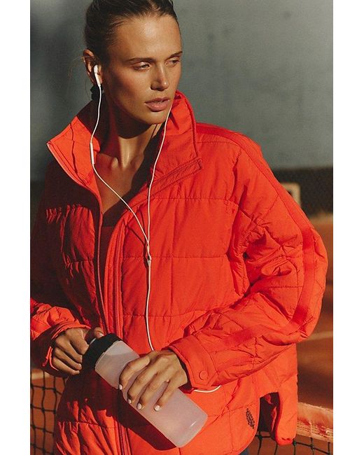 Fp Movement Red Pippa Packable Puffer Jacket