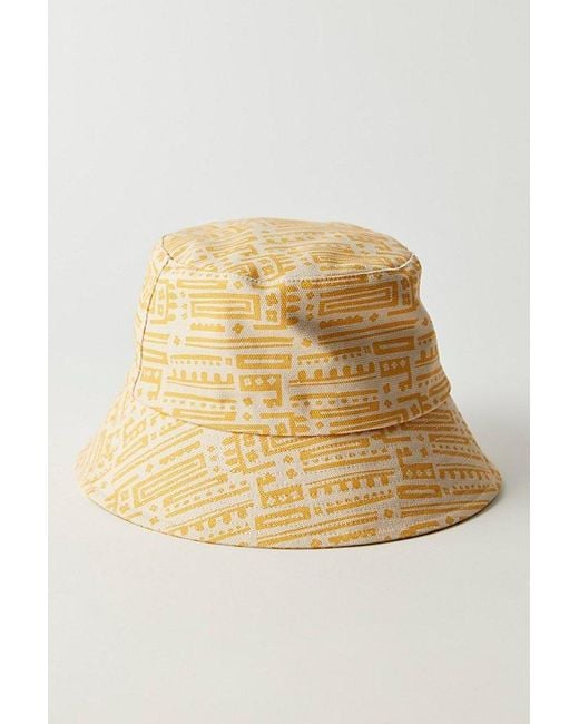 Lack of Color Yellow Shore Patterned Bucket Hat