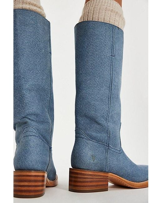 Frye Blue Campus 14L Denim Boots