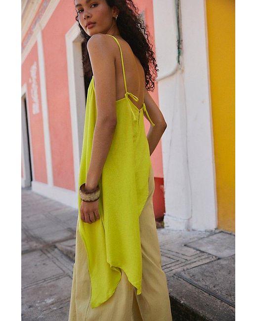 free-est Yellow Delia Top By