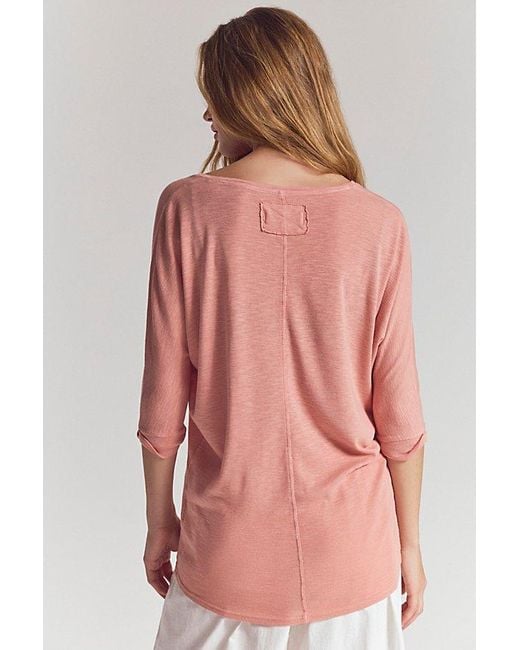 Free People Pink High Line Tee