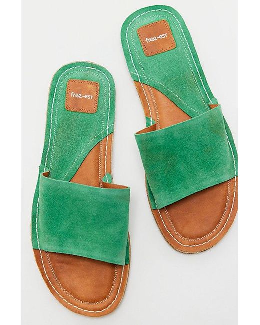 free-est Yellow Sunrise Slide Sandals
