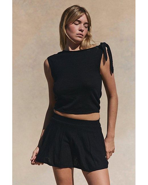 free-est Blue Fran Sweater Skort Set By