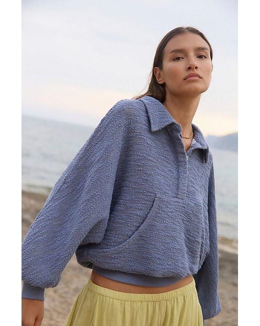 free-est Blue Aloha Pullover By