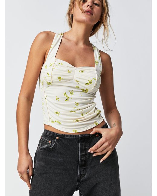 Free People White Ginger Snap Top