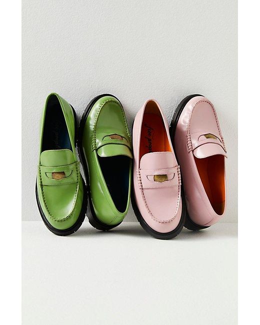Free People Green Liv Loafers