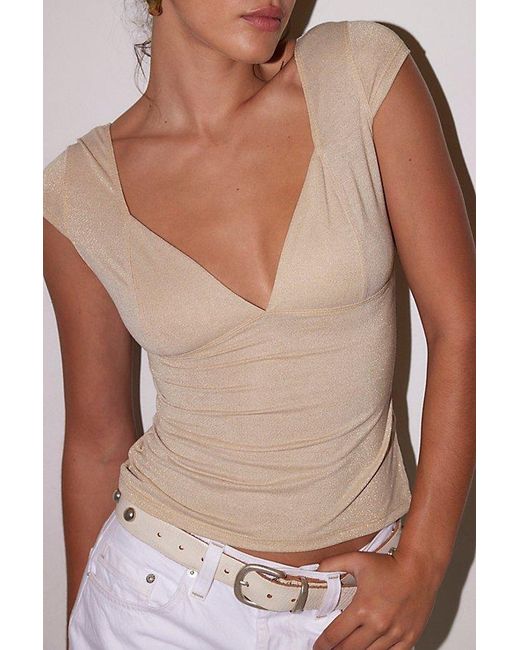 Intimately By Free People Brown Duo Corset Lurex Cami By