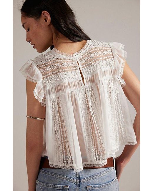 Free People Brown Sun Drenched Blouse