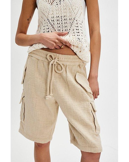 Free People Natural Sea La Vie Shorts