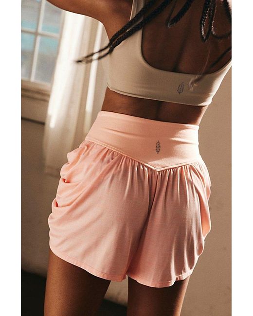 Free People Brown Find Your Flow Shorts