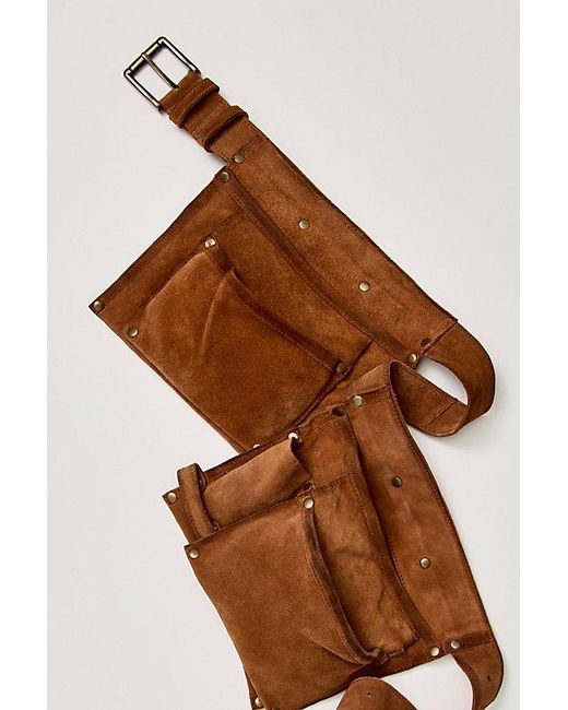 Free People Blue Crew Cargo Pocket Belt