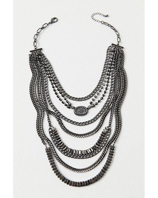 Free People Gray The Pistols Stacked Chain Choker