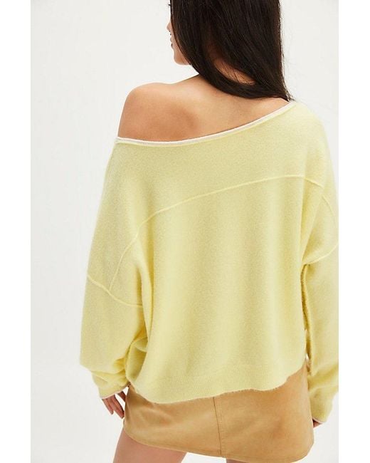 Free People Yellow See Me Pullover