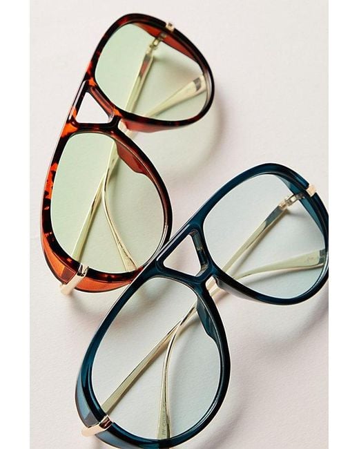 Free People Multicolor Sunday Afternoon Oversized Aviator Sunglasses