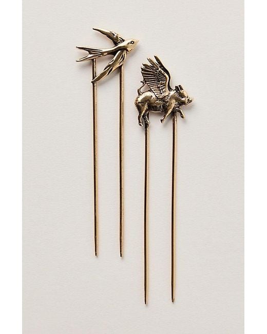 Free People Natural Novelty Animal Hair Pin