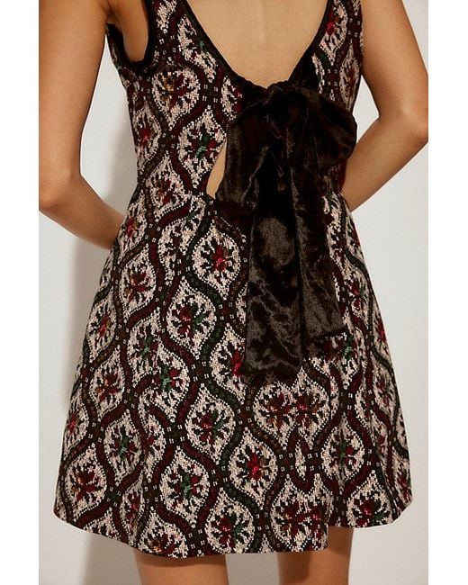 Free People Multicolor Petal Tapestry Mini Dress