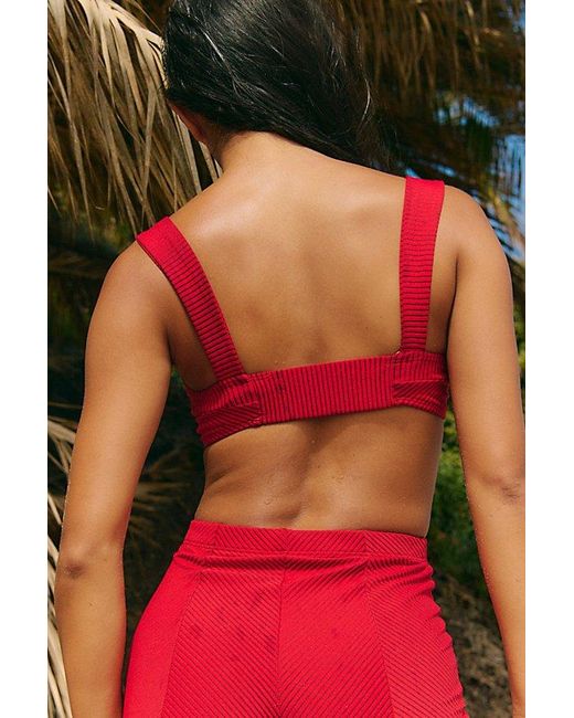 Seea Red Fer Bikini Top
