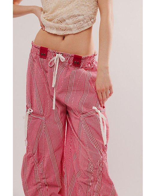 Free People Pink Outta Sight Parachute Trousers