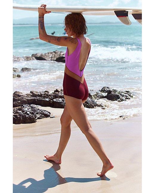 Seea Multicolor Saili One-piece Surf Suit At Free People In Jazzberry, Size: Large