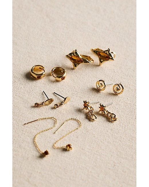 Free People Natural Baez Plated Earrings