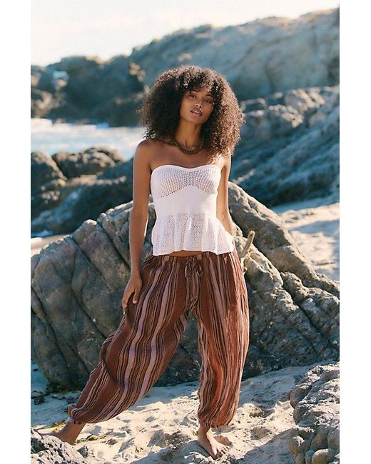 free-est Blue Playa Party Stripe Pants By